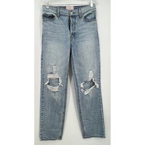 Revice Super 80s Catwalk Straight Leg Jeans Size 26 Distressed High Rise Relaxed